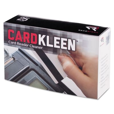 Read Right RR1222 CardKleen Presaturated Magnetic Head Cleaning Cards 2 1/2-Inch x 5 1/4-Inch 25/Box