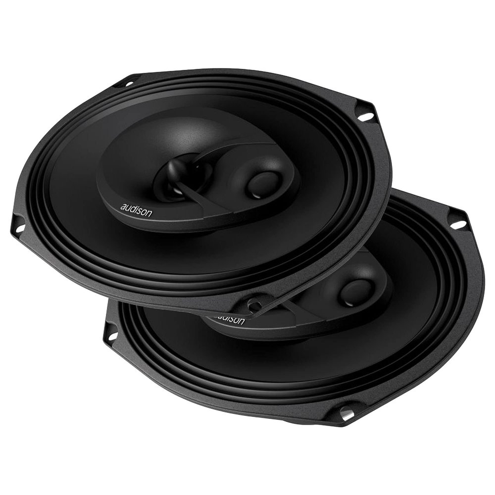 Audison APX 690 Prima Series 6 x 9 3-Way Coaxial Speakers + Grilles (Pair)