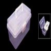 uxcell Plastic Handle Double Layer Hardware Tools Storage Box Clear Purple view 2