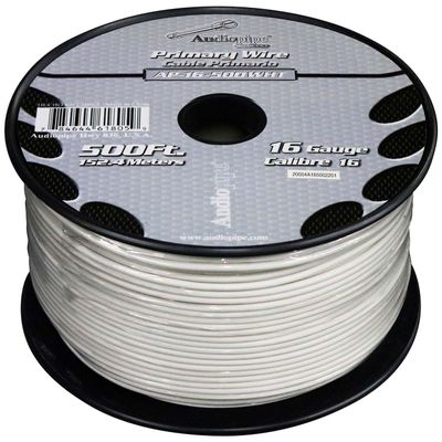 Audiopipe AP16500WH 16 Gauge 500ft Primary Wire White