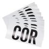 Brady 121054 COR Label, Vinyl Film, Black on White (Pack of 10) view 1
