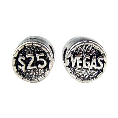 UniqueBeadsAndGifts Universal Vegas 25 Dollar Charm