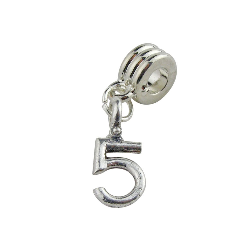 UniqueBeadsAndGifts Universal Number Five Charm