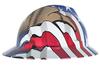 MSA 10071159 Freedom Series V-Gard Full-Brim Hard Hat With Fas-Trac III Ratchet Suspension, Polyethylene Shell, Self Adjusting Crown Straps - Standard Size, American Flag with 2 Eagles view 4