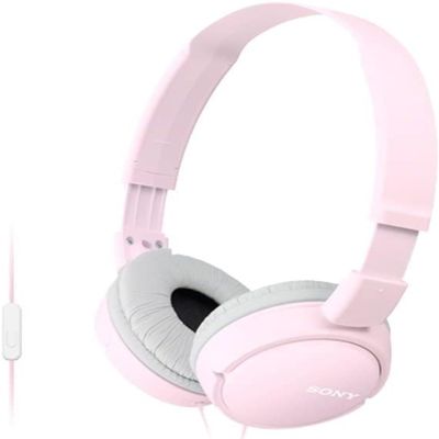 Sony MDRZX110AP ZX Series Extra Bass Smartphone Headset with Mic (Pink)
