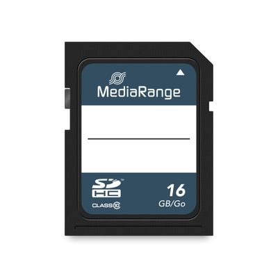 MediaRange SDHC Memory Card 16 GB - Speed Class 10, Read Speed up to 45 MB/s, External Data Memory for Mobile Devices Such as Digital Cameras or Smartphones