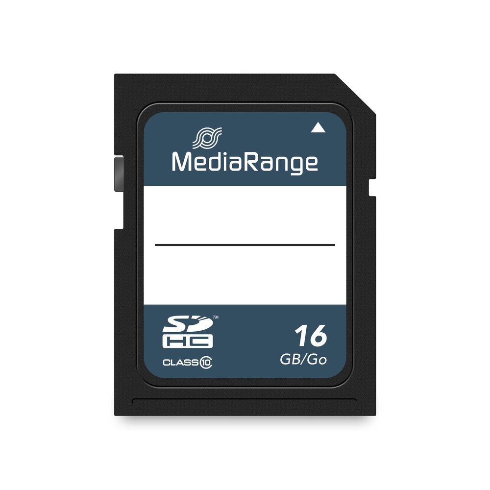 MediaRange SDHC Memory Card 16 GB - Speed Class 10, Read Speed up to 45 MB/s, External Data Memory for Mobile Devices Such as Digital Cameras or Smartphones
