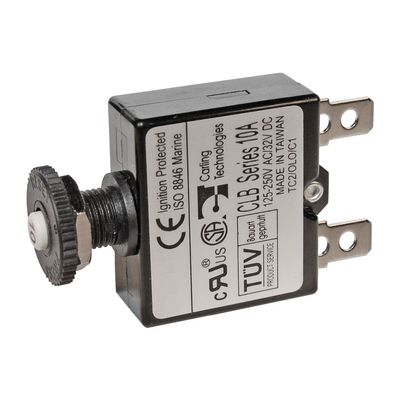 Blue Sea Systems Blue Sea 7056 15A Push Button Thermal with Quick Connect Terminals