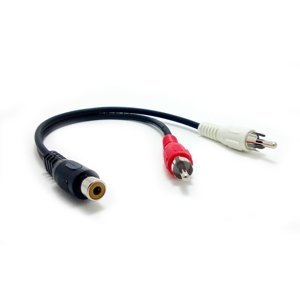 Calrad 35-530, 35 RCA Audio Cable - RCA for Audio Device - 6" - 1 X RCA Female Audio - 2 X RCA Male Audio Product Category: Hardware Connectivity/Connector Cables