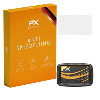 atFoliX Screen Protector compatible with Garmin fleet 590 Screen Protection Film, anti-reflective and shock-absorbing FX Protector Film (3X)