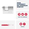 ABUS TITALIUM Padlock 82TI/70 - Monoblock Lock for Special Areas - with Thick Hardened Steel Shackle - 24673 - ABUS Security Level 6 - Silver view 2