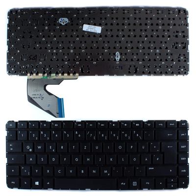 Power4Laptops German Layout Black Replacement Laptop Keyboard Compatible with HP Pavilion 14-B117ES