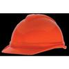 MSA (Mine Safety Appliances) 10034026 Orange V-Gard 500 Polyethylene Slotted Cap Style Hard Hat with Fas Trac 4 Point Ratchet Suspension, English, 291.46 fl. oz, Plastic, 1" x 1" x 1" view 1