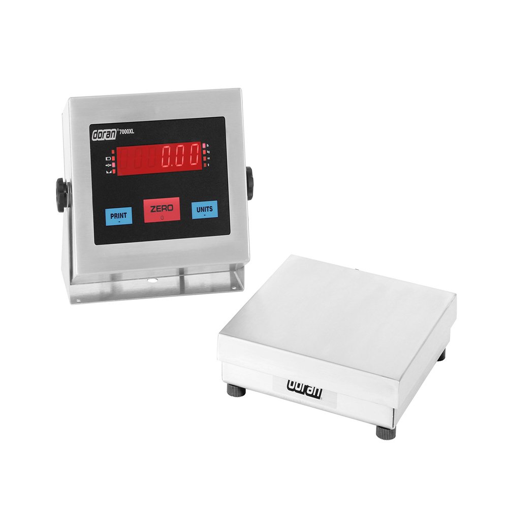 Doran Scale Washdown 2X0.0005 LB / 0.9 kg x 0.2 g 10"x10" Base,Heavy Duty 304 Stainless Steel