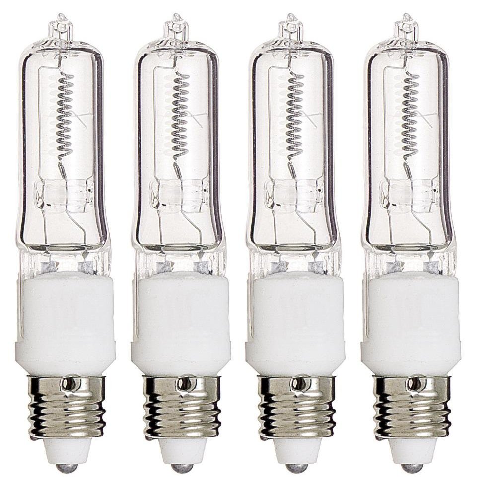 (Pack Of 4) Q250CL/MC - 250 Watt JD T4 E11 Mini Candelabra Base 120V Clear Light Bulbs