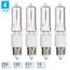 (Pack Of 4) Q250CL/MC - 250 Watt JD T4 E11 Mini Candelabra Base 120V Clear Light Bulbs view 2