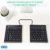 KINESIS Freestyle2 Blue Wireless Ergonomic Keyboard for Mac (9" Standard Separation), Dark Gray view 4