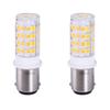 Anyray 2-Pack BA15D Base Dual Contacts LED SMD Marine Boat Bulb Replacement for 1076 1130 1176 1142 Warm White 12-24V DC Light view 2