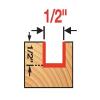 Diablo Mortising Router Bit - Cuts Hardwood, Softwood, Plywood, Veneer, Composite Materials - 1/2" Dia, 1/4" Shank, Tico Carbide, Anti-Buildup Coating - DR16100 view 3