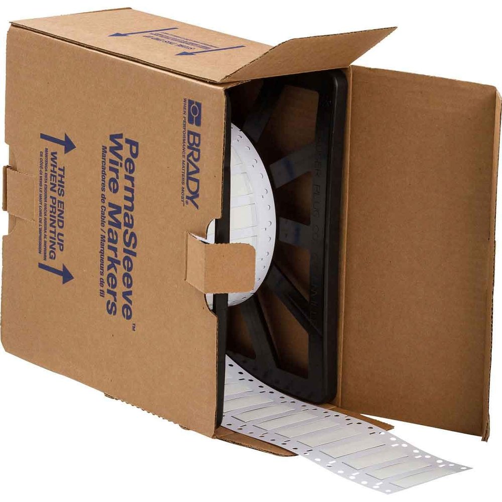 Brady Low Smoke Zero Halogen PermaSleeve Heat Shrink Tubing, 0.375" Dia x 0.67" W, White