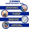 BRINKS Door Security Bar - Adjustable Brinks Door Security Bar for Travel, School, Dorm and Home - Door Jammer for Hinged Doors and Sliding Door Security  Silver view 2