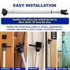 BRINKS Door Security Bar - Adjustable Brinks Door Security Bar for Travel, School, Dorm and Home - Door Jammer for Hinged Doors and Sliding Door Security  Silver view 4