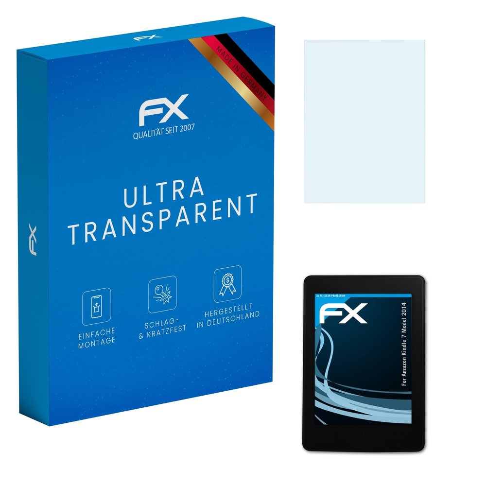 atFoliX Screen Protection Film compatible with Amazn Kindl 7 Model 2014 Screen Protector, ultra-clear FX Protective Film (2X)