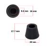 Flyshop Black 7/8", 22mm Outside Diameter Non-Slip Rubber Feet Bumpers Furniture Table Amplifier Speaker Cabinet Leg Pads, 20 Pcs view 2
