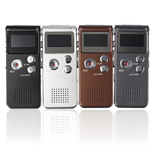 Steal Rechargeable 4GB 650HR Digital Audio Voice Recorder MP3 Player,Grey