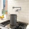 Delta Brushed Nickel Modern Pot Filler Kitchen Faucet, Wall Mount Kitchen Faucet, Arctic Stainless 1165LF-AR view 2