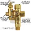 Air Compressor Pilot check valve unloader combination gas discharge 95-125 1/2" FPT TOP INLET X 1/2" MNPT OUTLET FOR GAS COMPRESSORS view 2