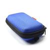 GLCON Earbud Carrying Case - Rectangle Shape Small Hard EVA Case, Mesh Inner Pocket, Durable Exterior - Lightweight Portable Universal Zipper Storage Bag for Wired Bluetooth Headset, Charger - Blue view 1