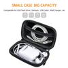GLCON Earbud Carrying Case - Rectangle Shape Small Hard EVA Case, Mesh Inner Pocket, Durable Exterior - Lightweight Portable Universal Zipper Storage Bag for Wired Bluetooth Headset, Charger - Blue view 3