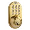 MiLocks DF-02P Keyless Entry Deadbolt Door Lock with Electronic Digital Keypad Entry, Polished Brass , Yellow view 2