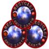 Three Recycle Save Earth 3in. Vinyl UV Protected Stickers view 1