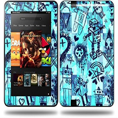 Scene Kid Sketches Blue Decal Style Skin fits Amazon Kindle Fire HD 8.9 inch
