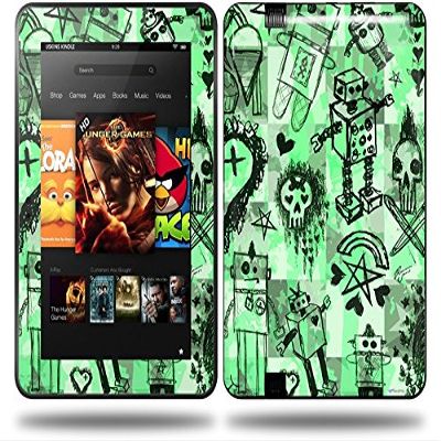 Scene Kid Sketches Green Decal Style Skin fits Amazon Kindle Fire HD 8.9 inch