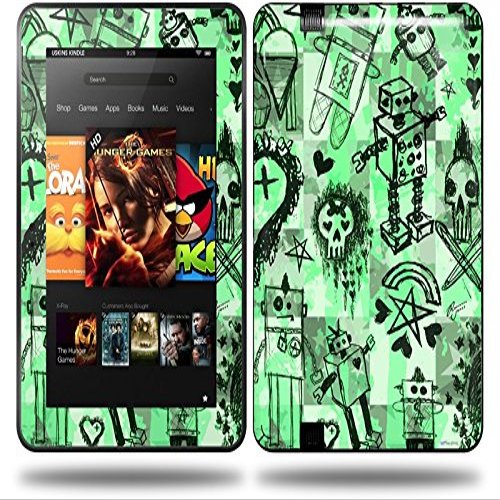 Scene Kid Sketches Green Decal Style Skin fits Amazon Kindle Fire HD 8.9 inch