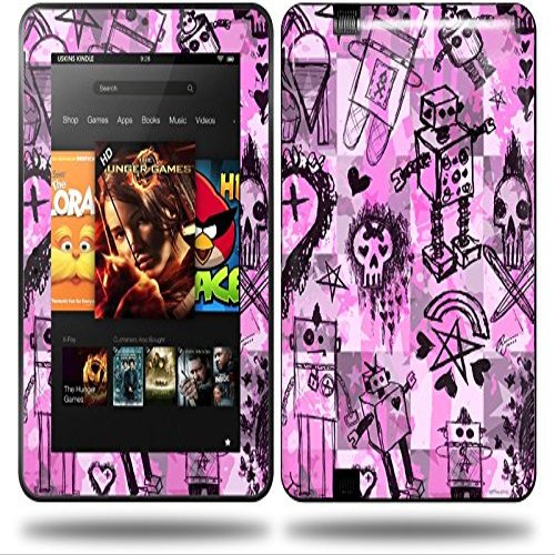 Scene Kid Sketches Pink Decal Style Skin fits Amazon Kindle Fire HD 8.9 inch