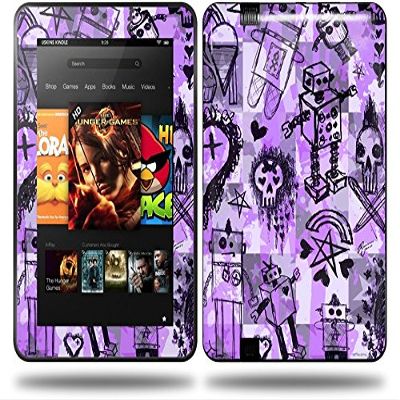 Scene Kid Sketches Purple Decal Style Skin fits Amazon Kindle Fire HD 8.9 inch