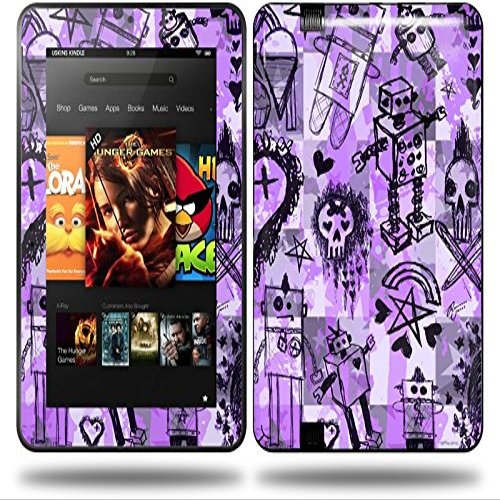 Scene Kid Sketches Purple Decal Style Skin fits Amazon Kindle Fire HD 8.9 inch