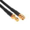 Amphenol CO-058NTYPEMM-025 Black RG58 Type N Coaxial Cable, 50 Ohm, Male to Male, 25' view 1
