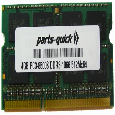 4GB Memory for Compaq Presario Notebook CQ56-100ES DDR3 PC3-8500 1066MHz RAM (PARTS-QUICK Brand)