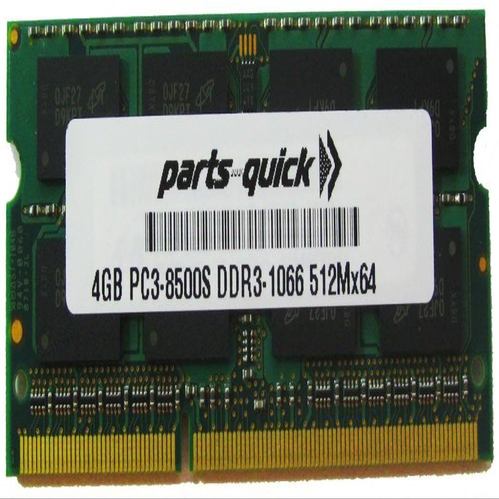 4GB Memory for Compaq Presario Notebook CQ56-100ES DDR3 PC3-8500 1066MHz RAM (PARTS-QUICK Brand)