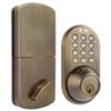 MiLocks DF-02AQ Electronic Keyless Entry Touchpad Deadbolt Door Lock, Antique Brass view 1
