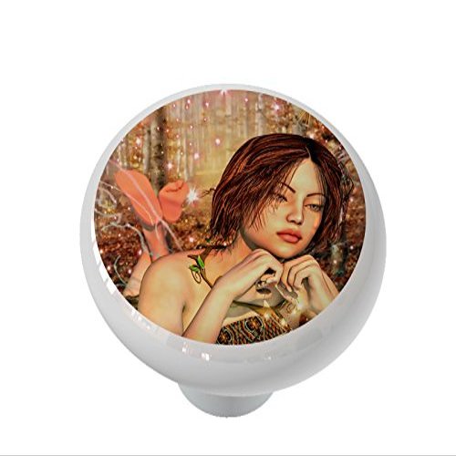 Gotham Decor The Autumn Jewel Fairy Ceramic Drawer Knob