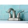 Kingston Brass FB5618YL Yosemite 4 Inch Centerset Two Handle Lavatory Faucet, 3-5/8 inch in Spout Reach, Brushed Nickel view 2