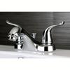 Kingston Brass FB5621YL Yosemite 4 Inch Centerset Two Handle Lavatory Faucet, Polished Chrome, 4-1/2 inch in Spout Reach, Polished Chrome view 2
