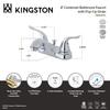 Kingston Brass FB5621YL Yosemite 4 Inch Centerset Two Handle Lavatory Faucet, Polished Chrome, 4-1/2 inch in Spout Reach, Polished Chrome view 4