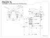 Kingston FB2201YL 4" Centerset Bathroom Faucet, Polished Chrome view 2